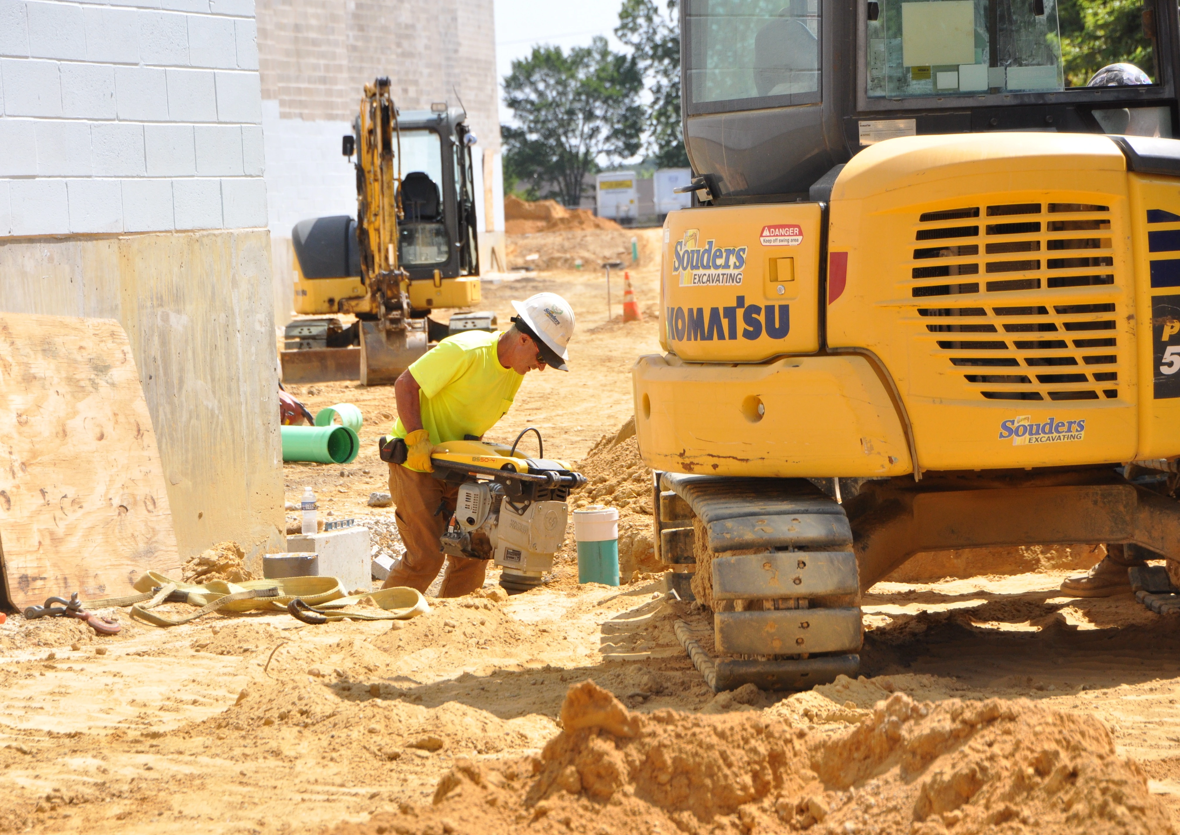 Souders Excavating compaction operations - Professional heavy equipment work
